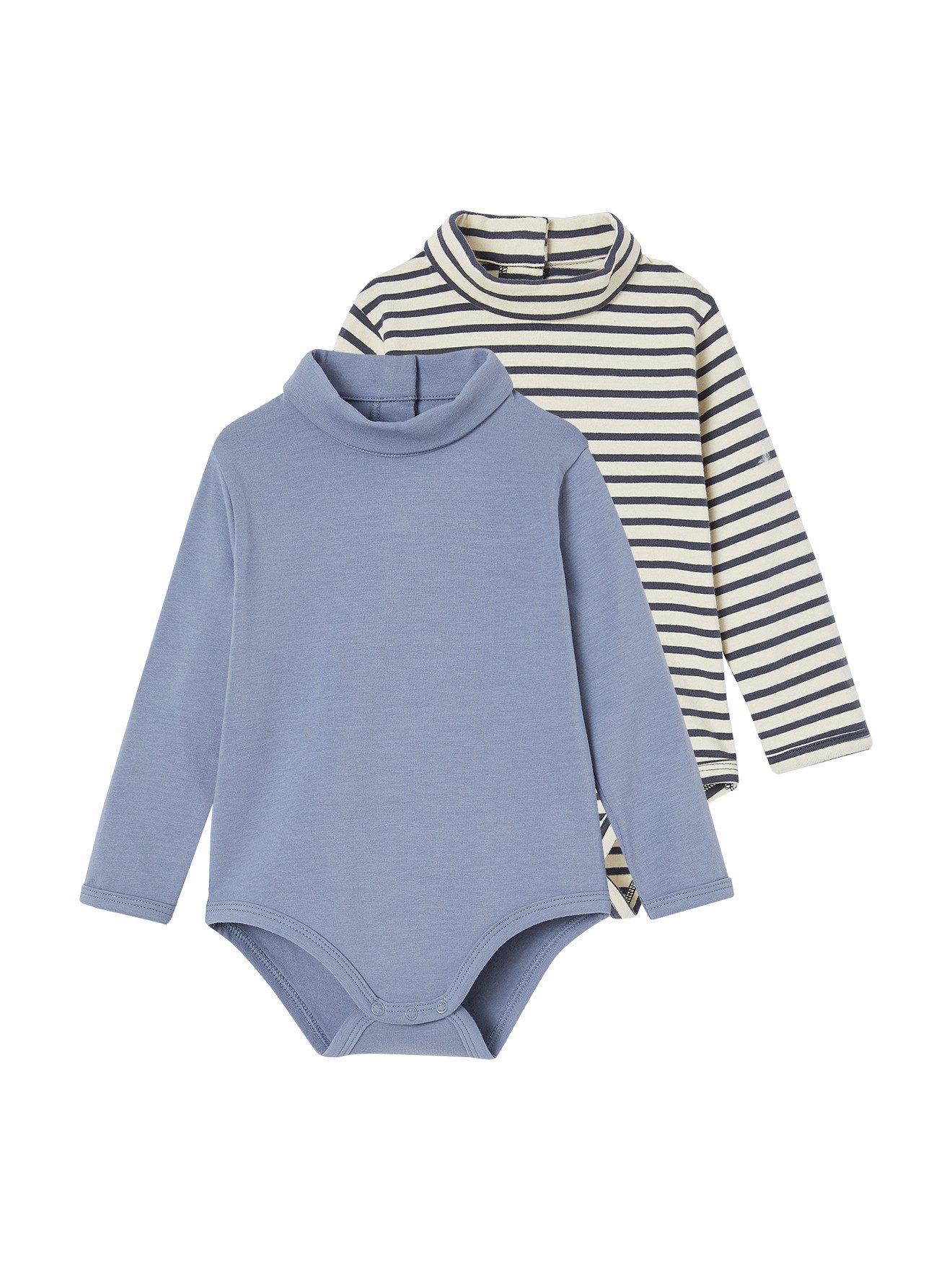 Blusentop 2er-Pack Baby Bodys mit Rollkragen