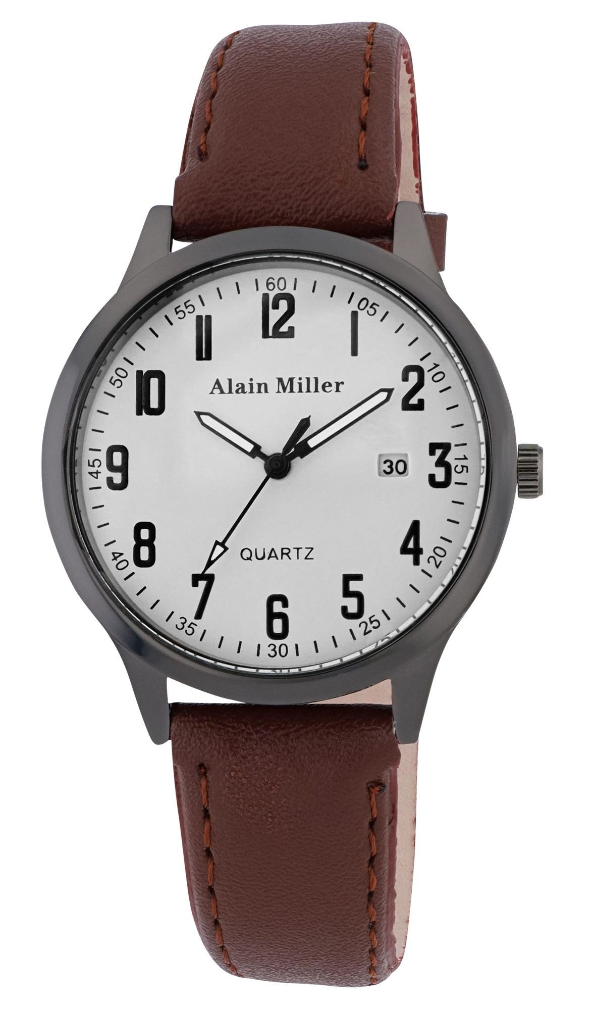 Alain Miller Quarzuhr 2900262 Alain Miller Herrenuhr mit Band aus Lederimit günstig online kaufen