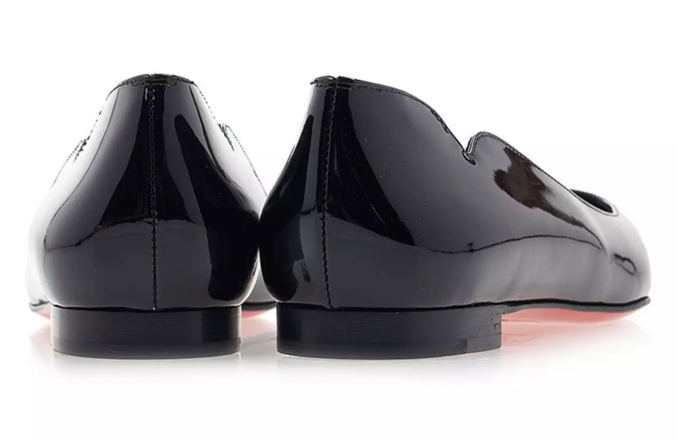 CHRISTIAN LOUBOUTIN Hot Chickita Flats Lackleder Schuhe Ballerina Hochwertiges Lackleder vom Kalb, rot lackiertem Sohle