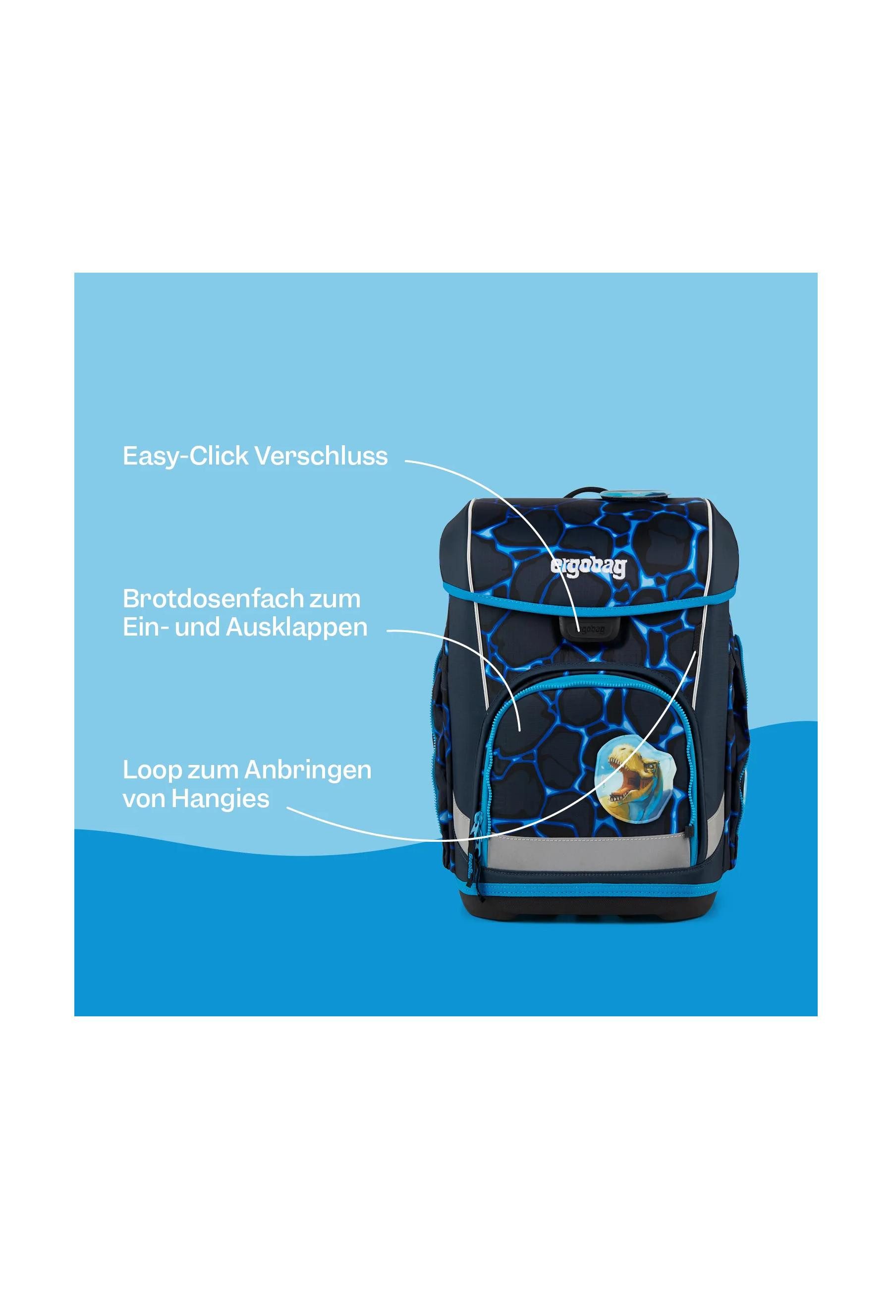 ergobag Schulranzen cubo light Set . (6-tlg., 5-teiliges Set), wiegt nur 780g