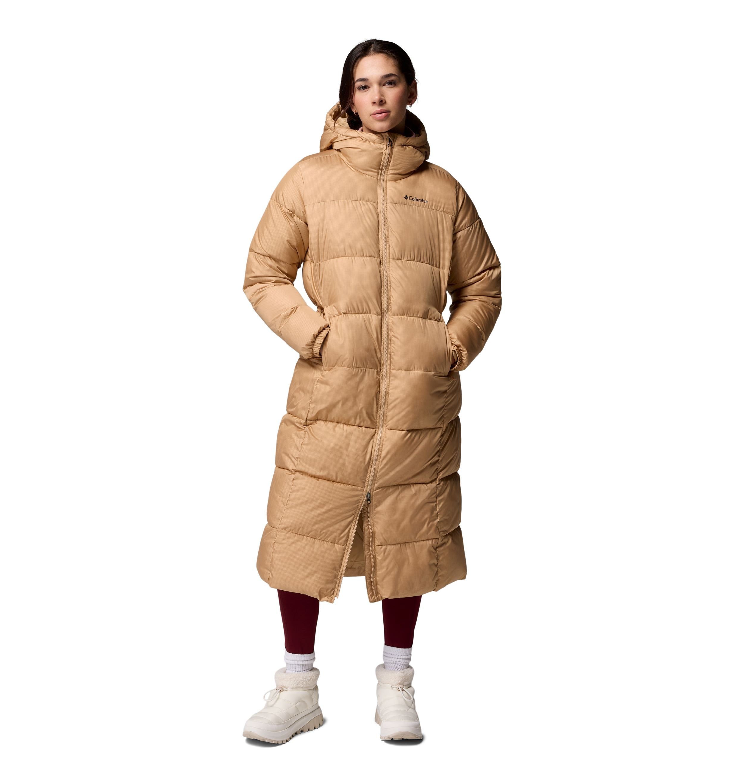 Columbia Wintermantel Puffect Long Jacket (Thermarator Isolierung) hellbraun Damen