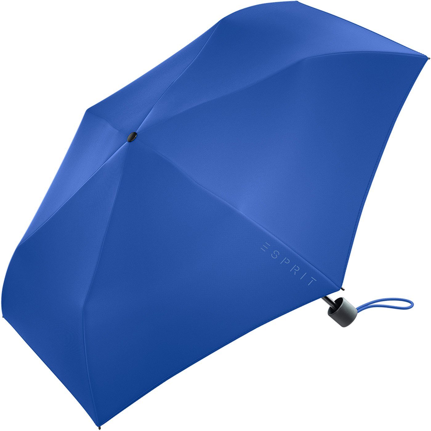 Esprit Langregenschirm HW Mini in Regenschirm blue Slimline 2023, neuen blau Damen den beaucoup Trendfarben