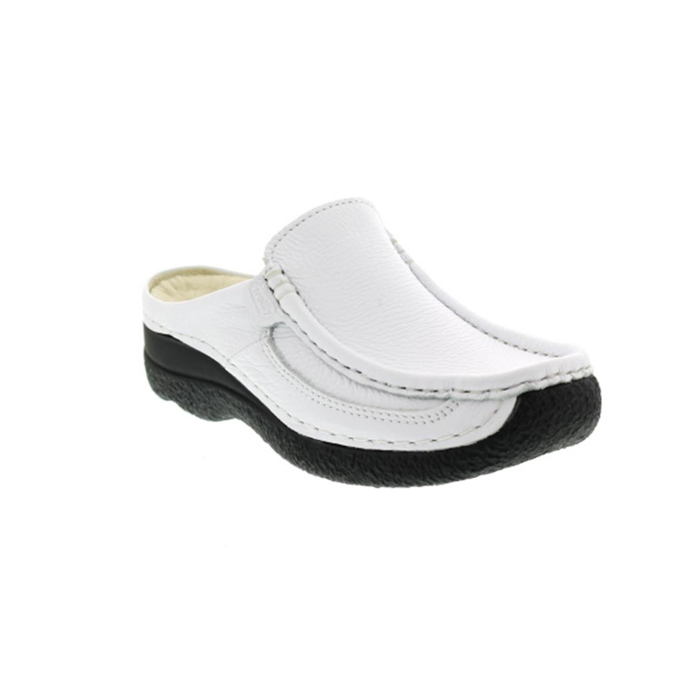 WOLKY Wolky Roll-Slide, Clog, Printed leather, White 0620270-100 Clog