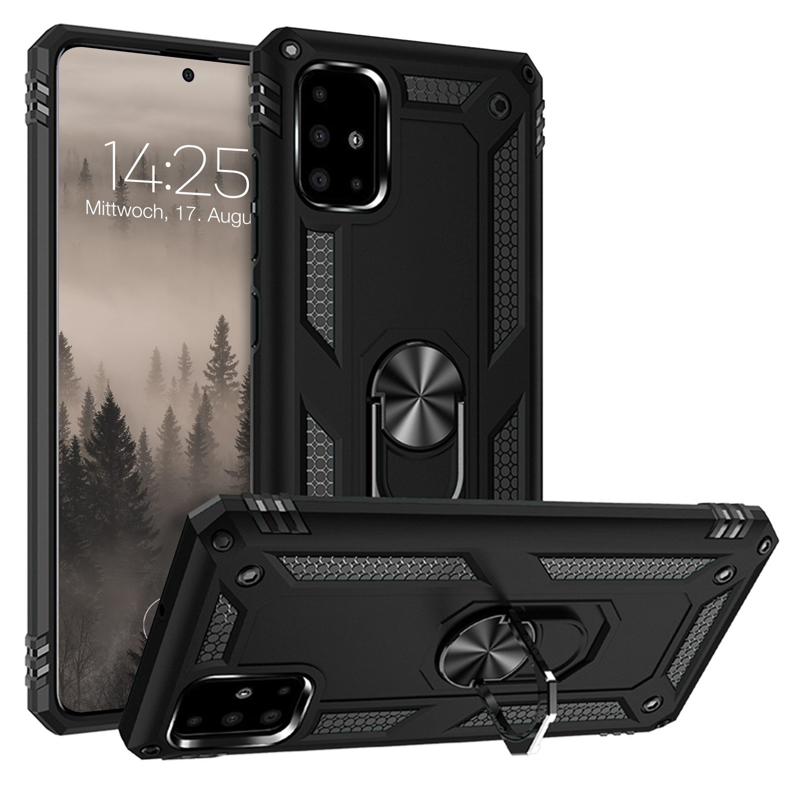 Tec-Expert Handyhülle Outdoor Cover Hülle für Samsung Galaxy A51 6.5 Zoll, 6.5, Premium Hülle aus verstärktem Polycarbonat