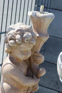 JVmoebel Gartenfigur, Garten Figur Antik Stil Skulptur Figuren Skulpturen Dekoration Deko Lampe Sofort