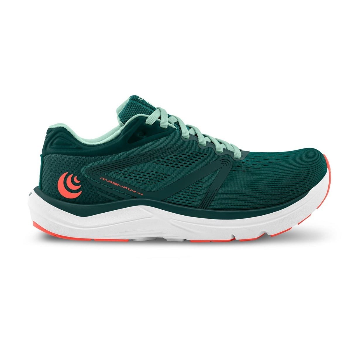 Topo Magnifly 4 (Dämpfung) emeraldgrün/coral Damen Laufschuh