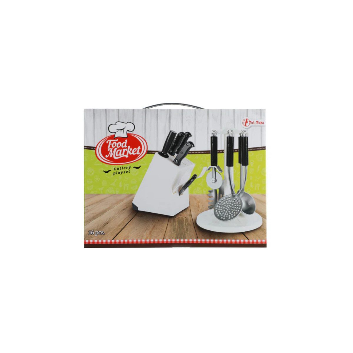 Toi-Toys Kinder-Haushaltsset FOOD MARKET Küchenutensilien und Messerset, Ki günstig online kaufen