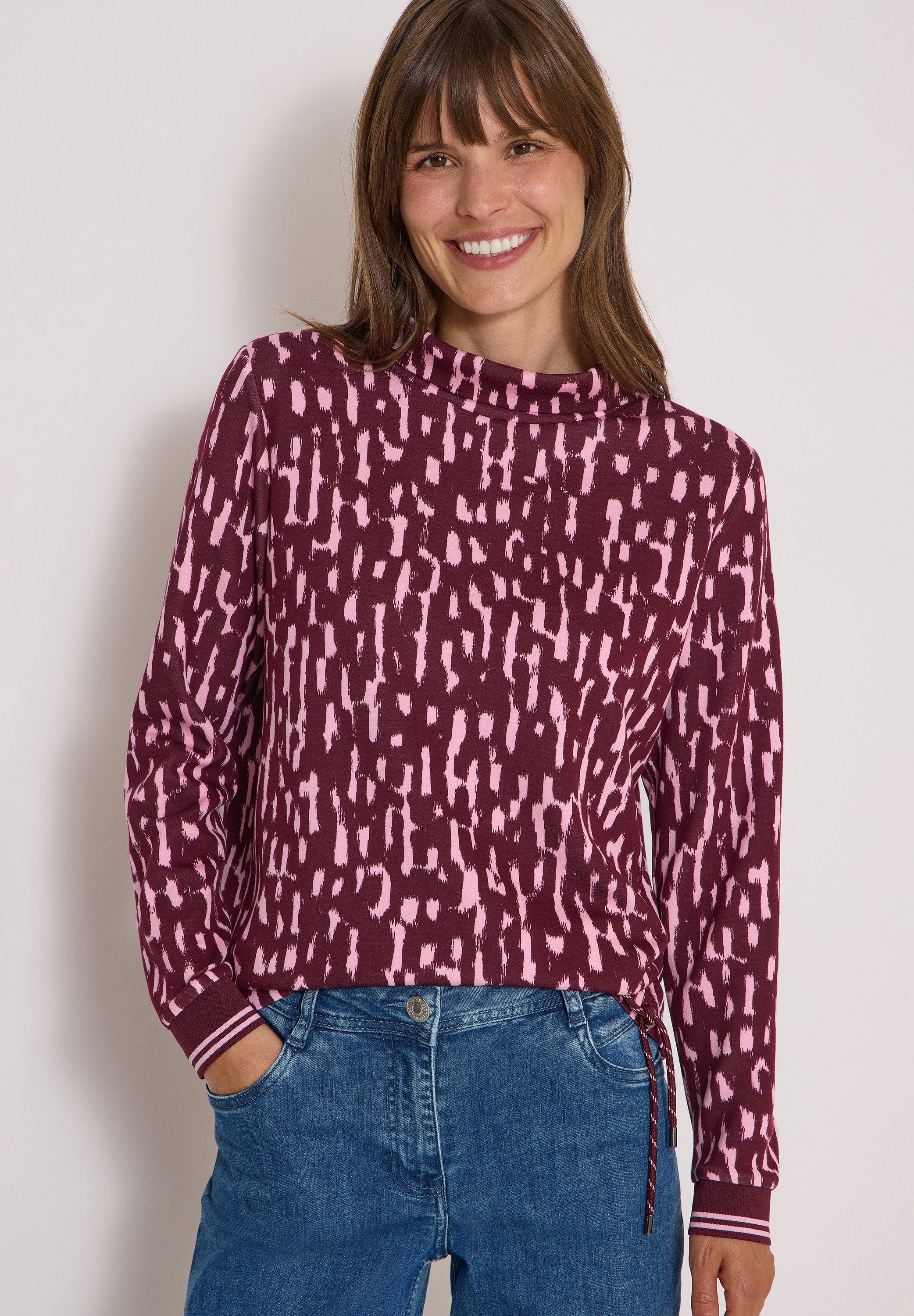 CECIL Langarmshirt aus softem Materialmix