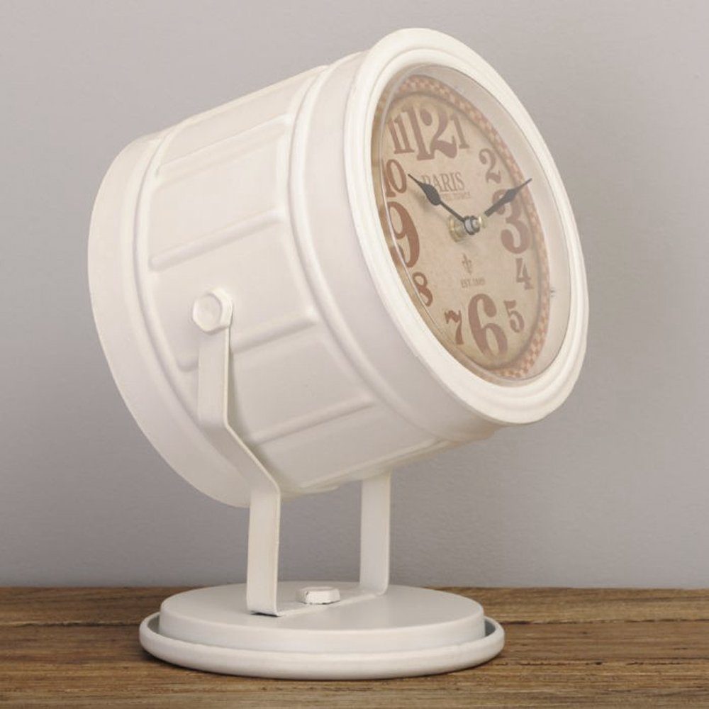 LebensWohnArt Tischuhr Vintage Tischuhr SPOT ca.30cm Metall Retro-Design günstig online kaufen