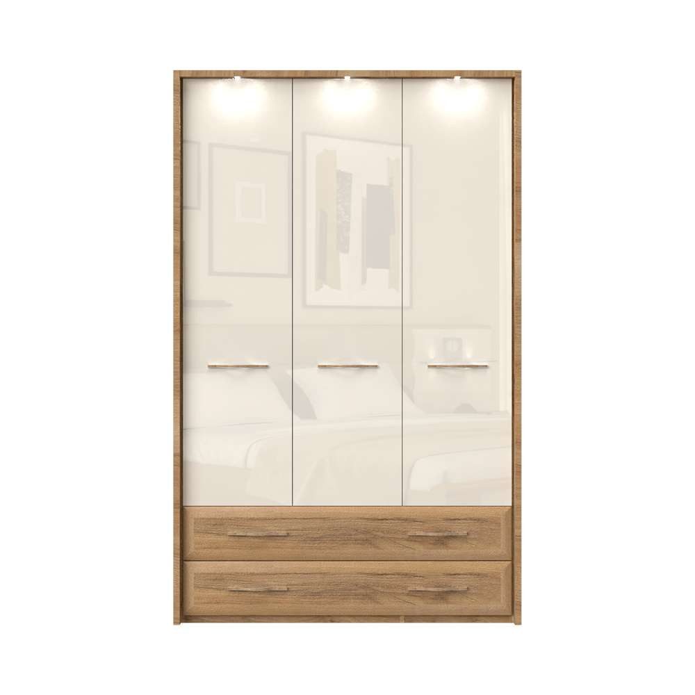 Home affaire Kleiderschrank "Gala, beige hochglänzend UV lackiert, kratzfes günstig online kaufen
