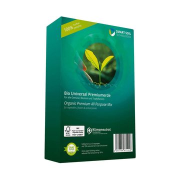 Smart Soil Technologies Pflanzerde - und Grünpflanzen BIO 5 L + Glockenblumensamen Prachtmischung, (3-St)