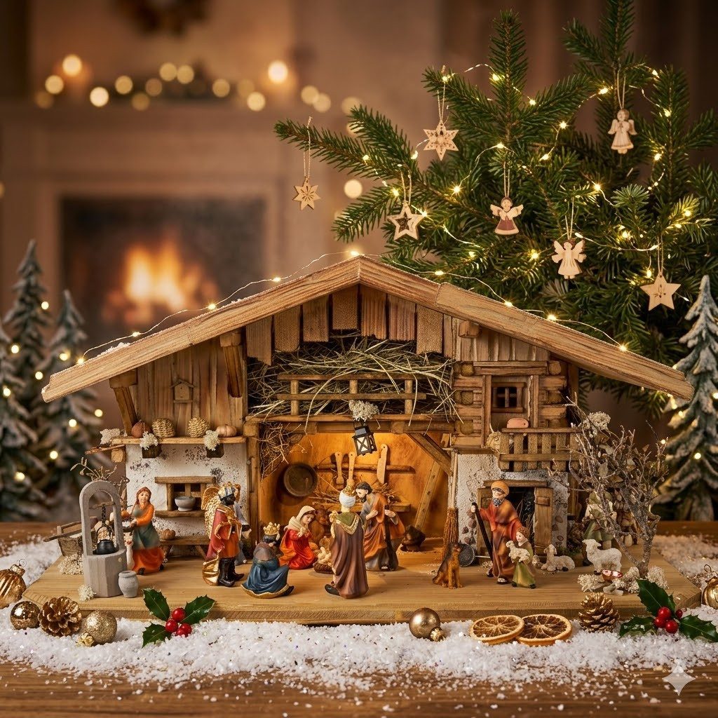 Krippenursel Krippe Weihnachtskrippe Aicha inkl. Figurensatz ETA 1 oder ETA2