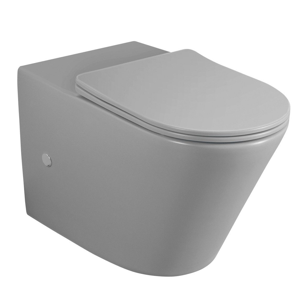 Sapho Tiefspül-WC PACO RIMLESS Kombi-WC, Abgang senkrecht/waagerecht, Grau matt, Sapho-PC1012GR-111