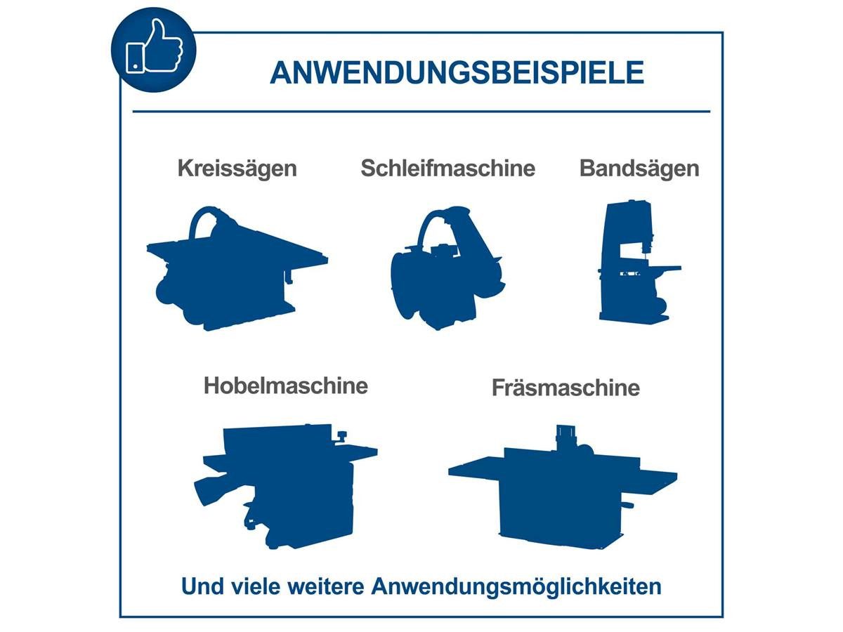 Scheppach Absauganlage DC500, 550 W, (Set, 5-tlg), inkl. 4-tlg. Adapter-Set für Kleingeräte, 100 mm Schlauchdurchmesser