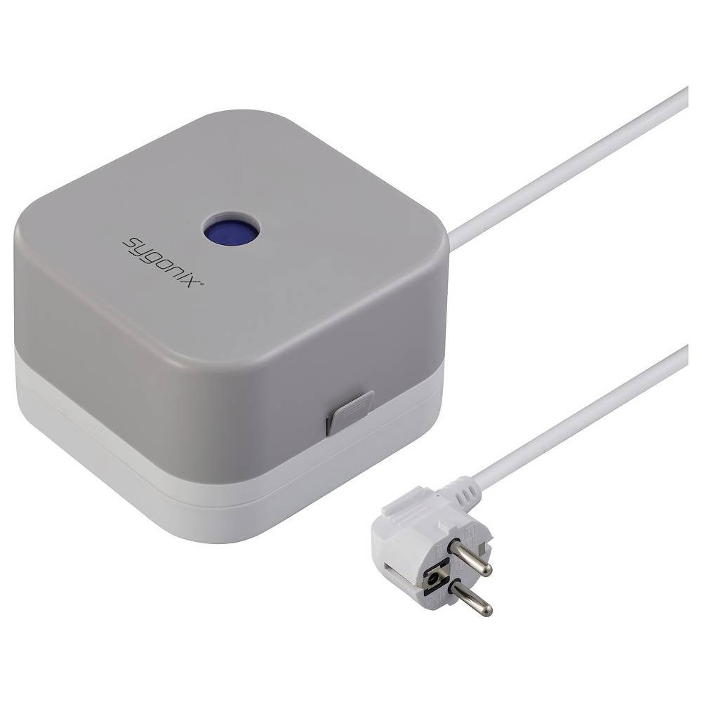 Sygonix SY-6788330 Steckdosenwürfel 4fach Grau, Weiß Schutzkontakt 1 St. Steckdosenleiste, mit Schalter, mit USB, mit USB-C®