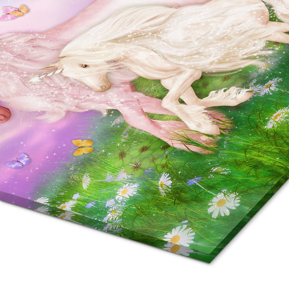 Posterlounge Wandbild Einhörner im Regenbogenzauber, Dolphins DreamDesign, erhältlich als Poster, Leinwandbild, Wandsticker oder Acrylglasbild