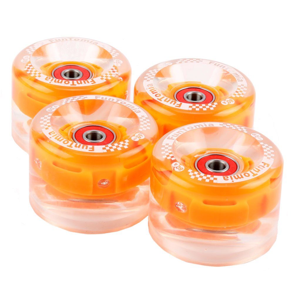FunTomia Miniskateboard FunTomia 4 Stück Mini-Board Rollen (Big Wheels) mit und ohne LED
