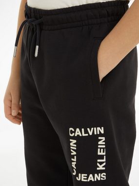 Calvin Klein Jeans Sweathose MINI HERO FLOCK LOGO PANTS für Kinder bis 16 Jahre