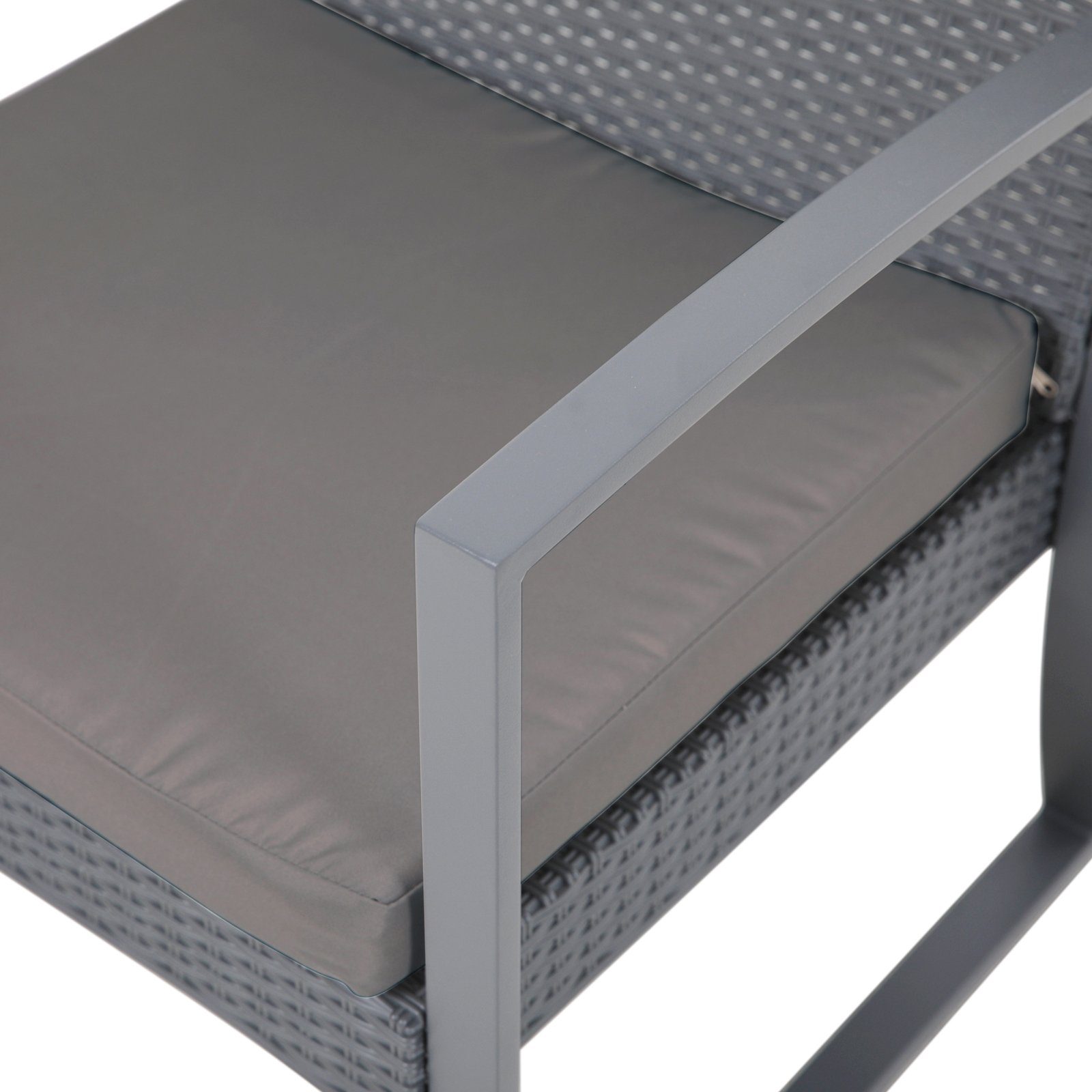 SVITA Sitzgruppe LOIS, (Set, 3-tlg), Mit bequemer Polsterung und hochwertiger Tischplatte