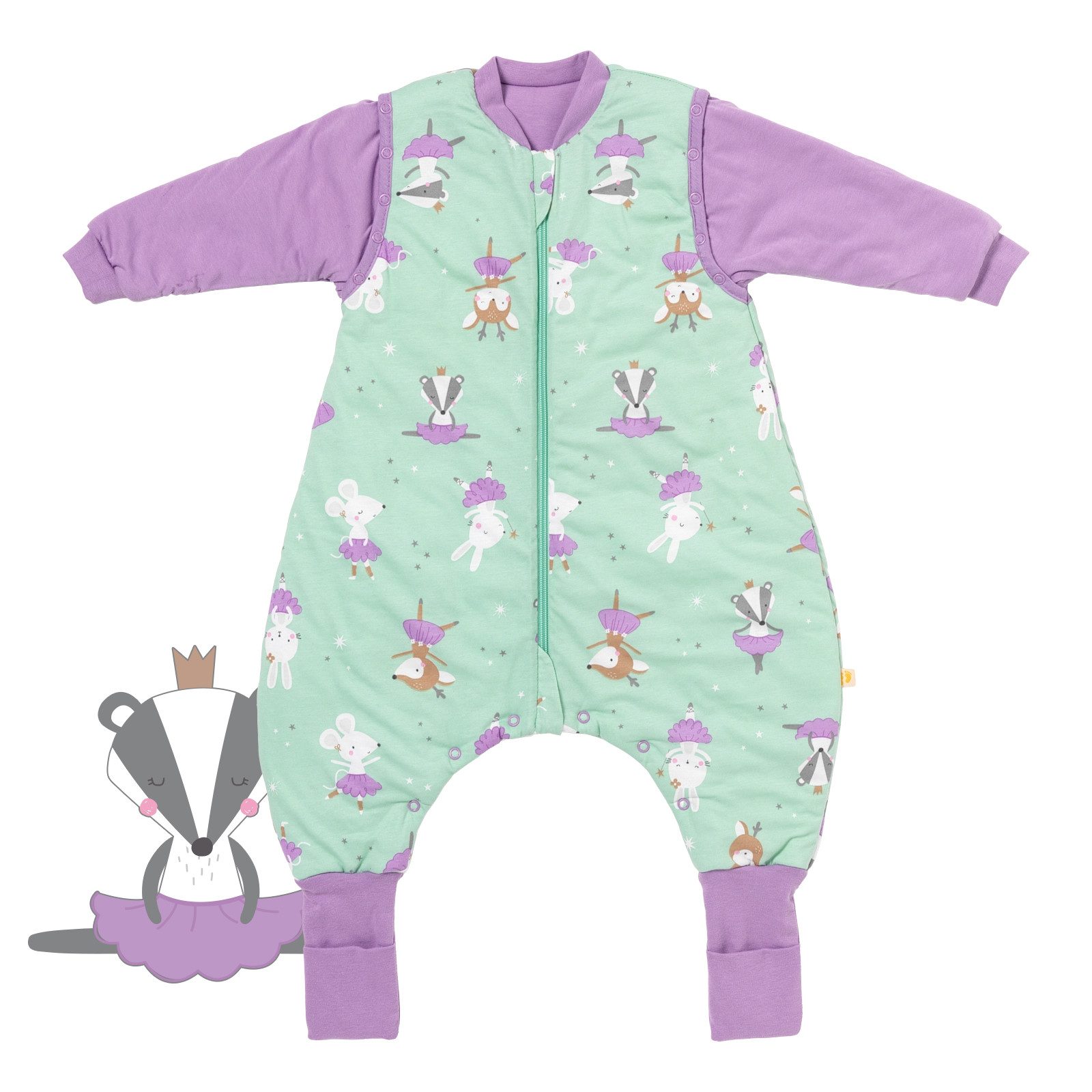 Schlummersack Kinderschlafsack Schlafsack mit Füßen und umklappbaren Bündch günstig online kaufen