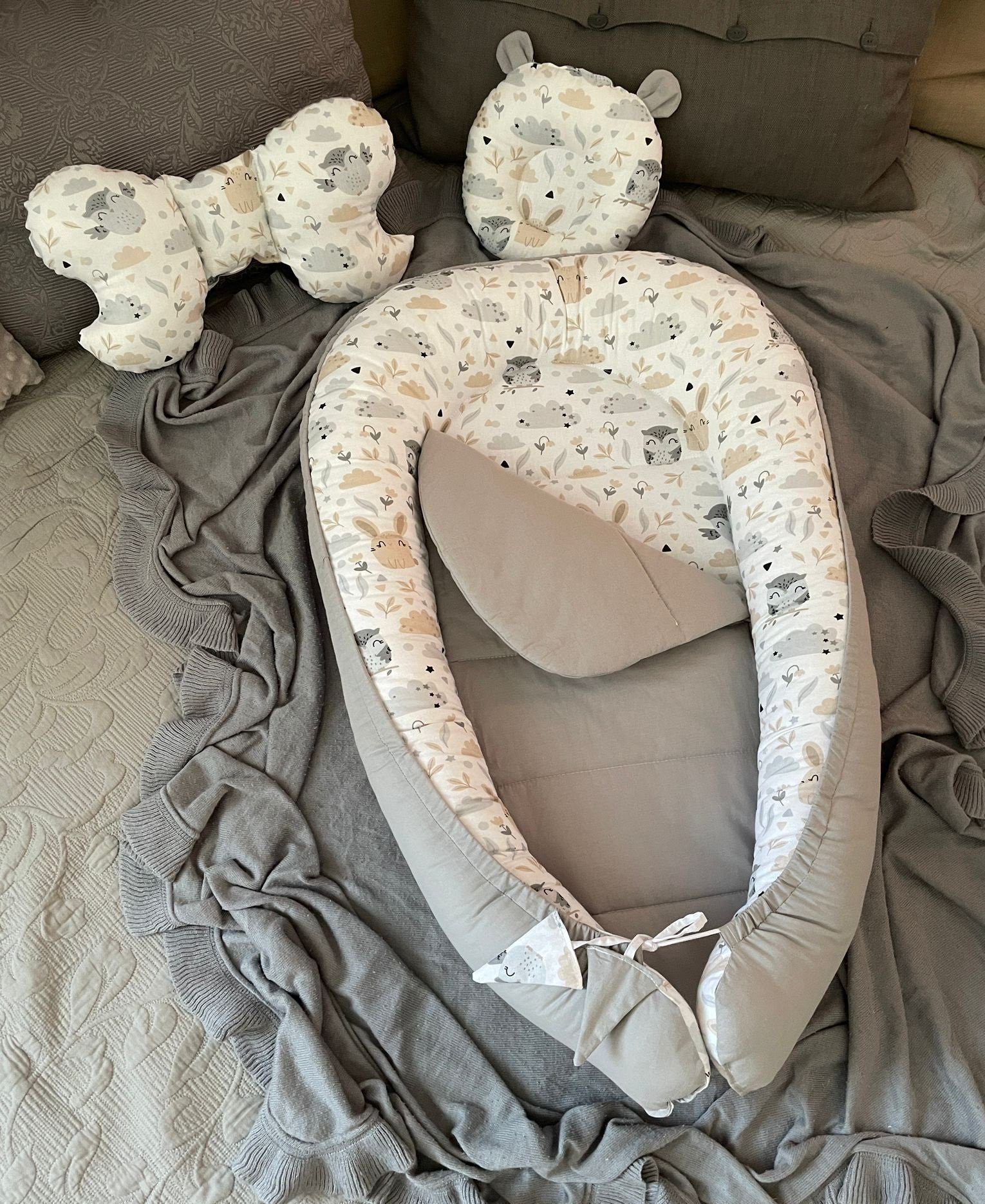 Loolay Bettnestchen BIO BAUMWOLLE BABYNEST Babykokon Neugeborene Babyaustat günstig online kaufen