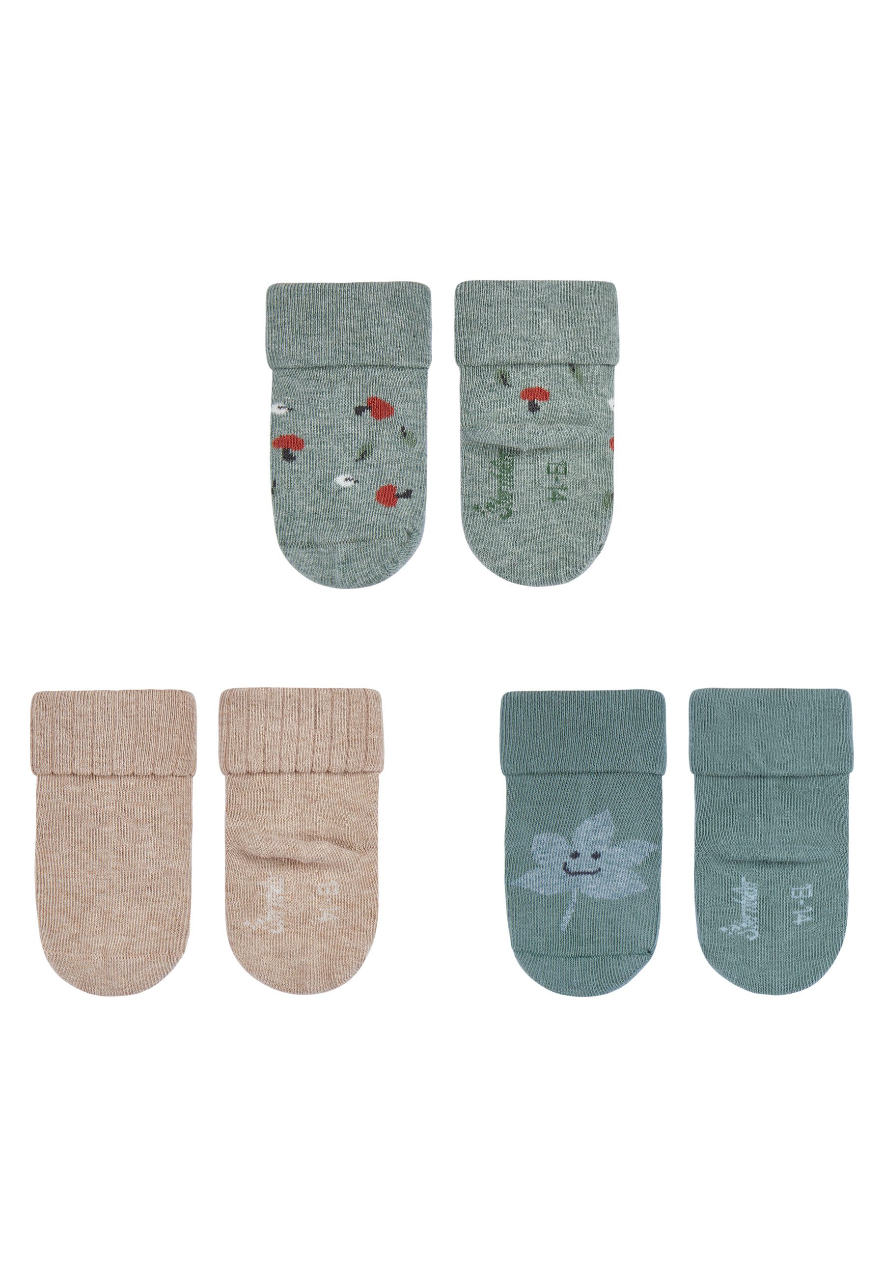 Sterntaler® Feinsöckchen Baby Socken 3er-Pack Blatt (3-Paar, 3er-Pack)
