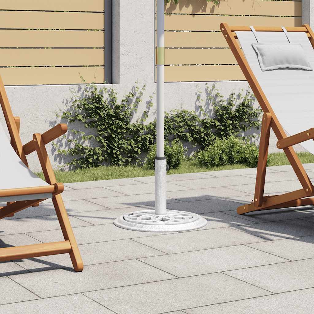 vidaXL Schirmhalter Sonnenschirmständer Weiß 44x44x31 cm Gusseisen, 1 tlg.