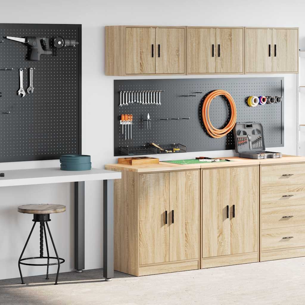 vidaXL Aktenschrank 60 x 51 x 85 cm Garagenschränke 2 Stk Sonoma-Eiche Spanplatte