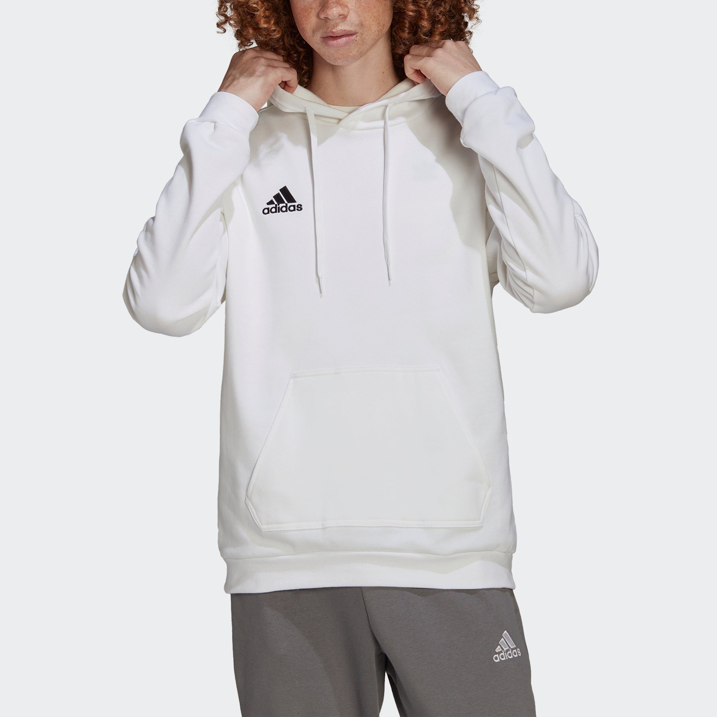 adidas HOODY ENT22 Kapuzensweatshirt WHITE/BLACK Performance