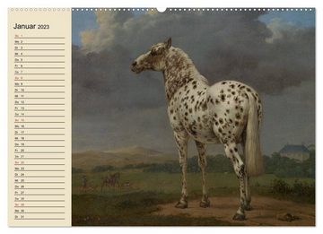 CALVENDO Wandkalender Pferde-Ölgemälde. Die Kunst der alten Meister (Premium, hochwertiger DIN A2 Wandkalender 2023, Kunstdruck in Hochglanz)
