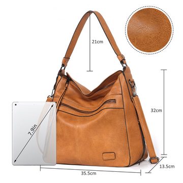 TAN.TOMI Handtasche Damen Schultertasche Groß Shopper Synthetisches-Lederhandtasche, Handtaschen Umhängetasche Damen Taschen