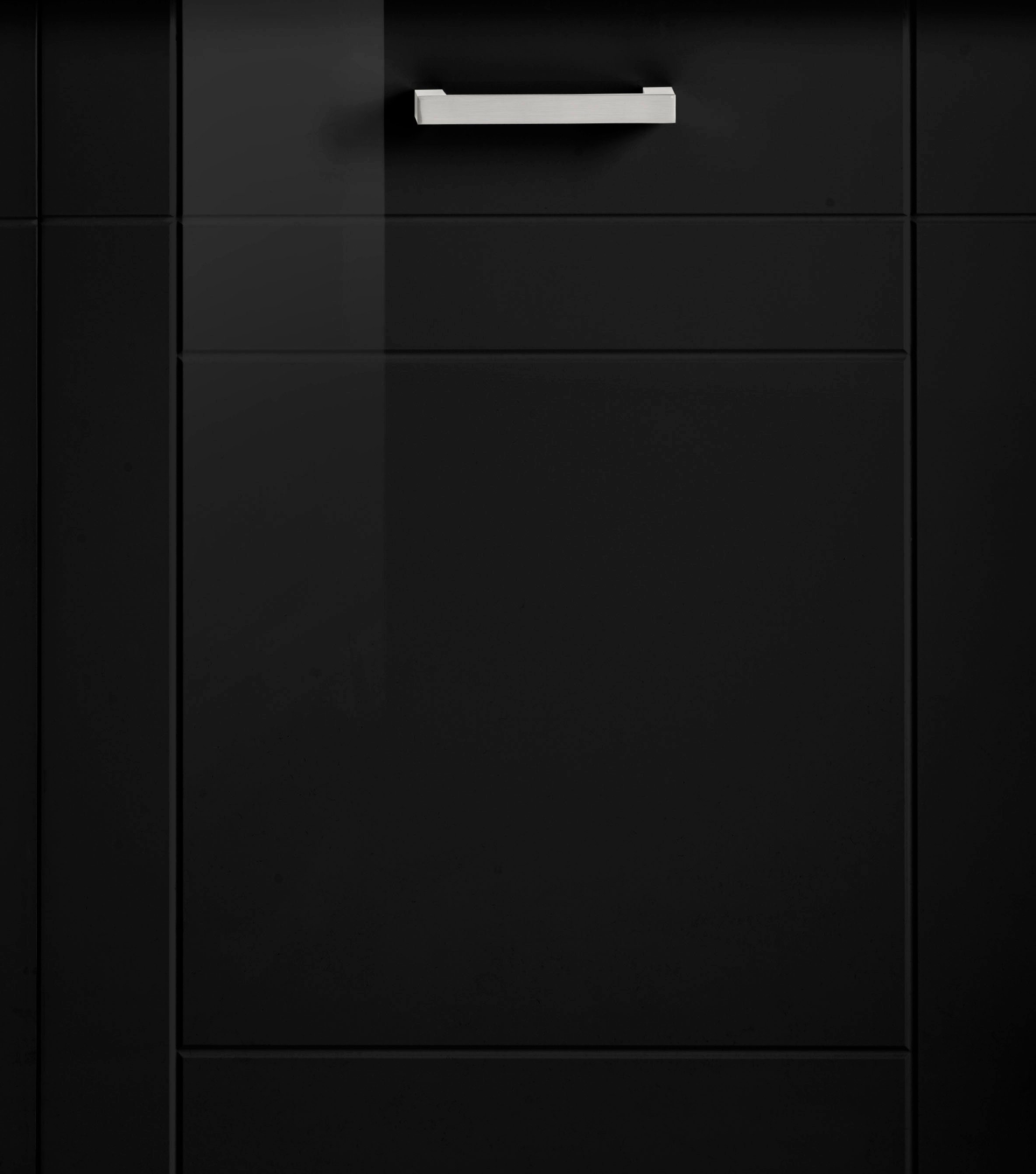 schwarz MÖBEL Eckunterschrank Tür | cm Metallgriffe, wotaneiche MDF-Fronten, breit, 120 Tinnum HELD 1