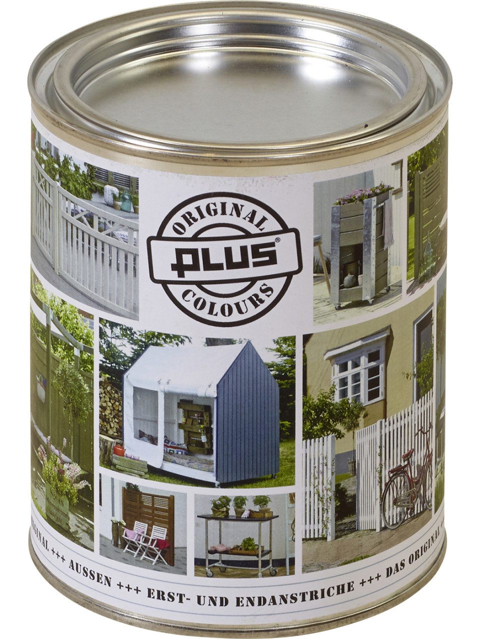 PLUS Holzschutzlasur Plus Colour Weiß Lasurfarbe 750ml