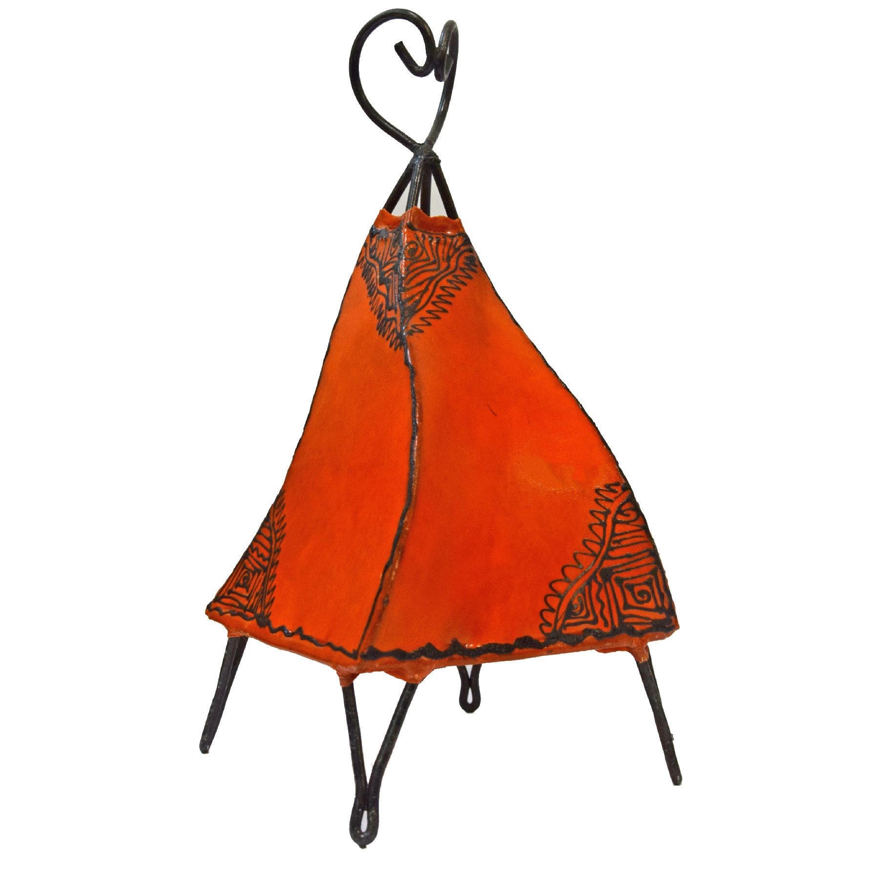 SIMANDRA Stehlampe marokkanische Lederlampe Mellah Orient 35-38 cm, ohne Leuchtmittel