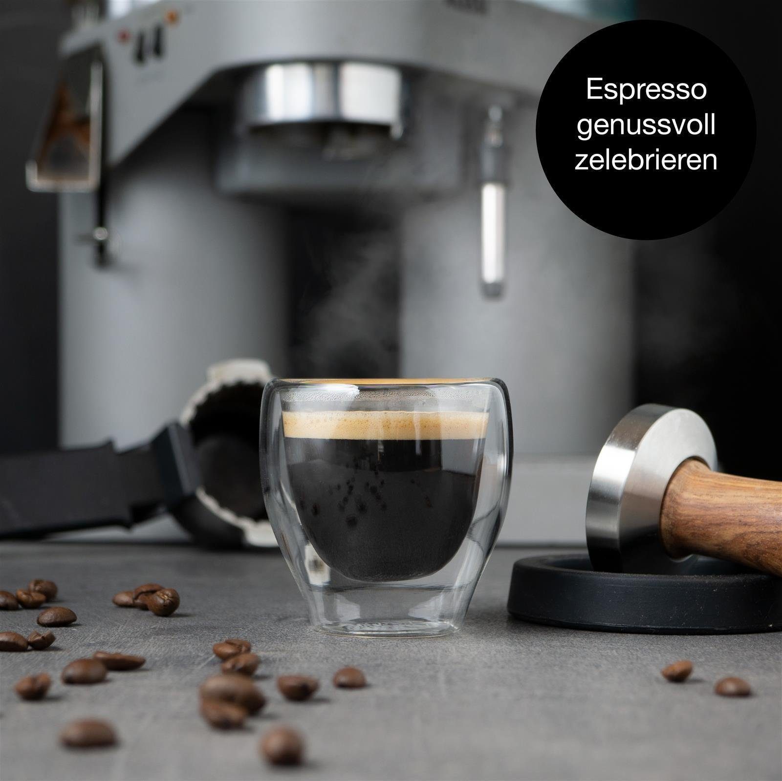 Moritz & Moritz Gläser-Set Moritz & Moritz Milano 4x60 ml, 4-tlg., Borosilikatglas, für Espresso, Tee, Heiß- und Kaltgetränke