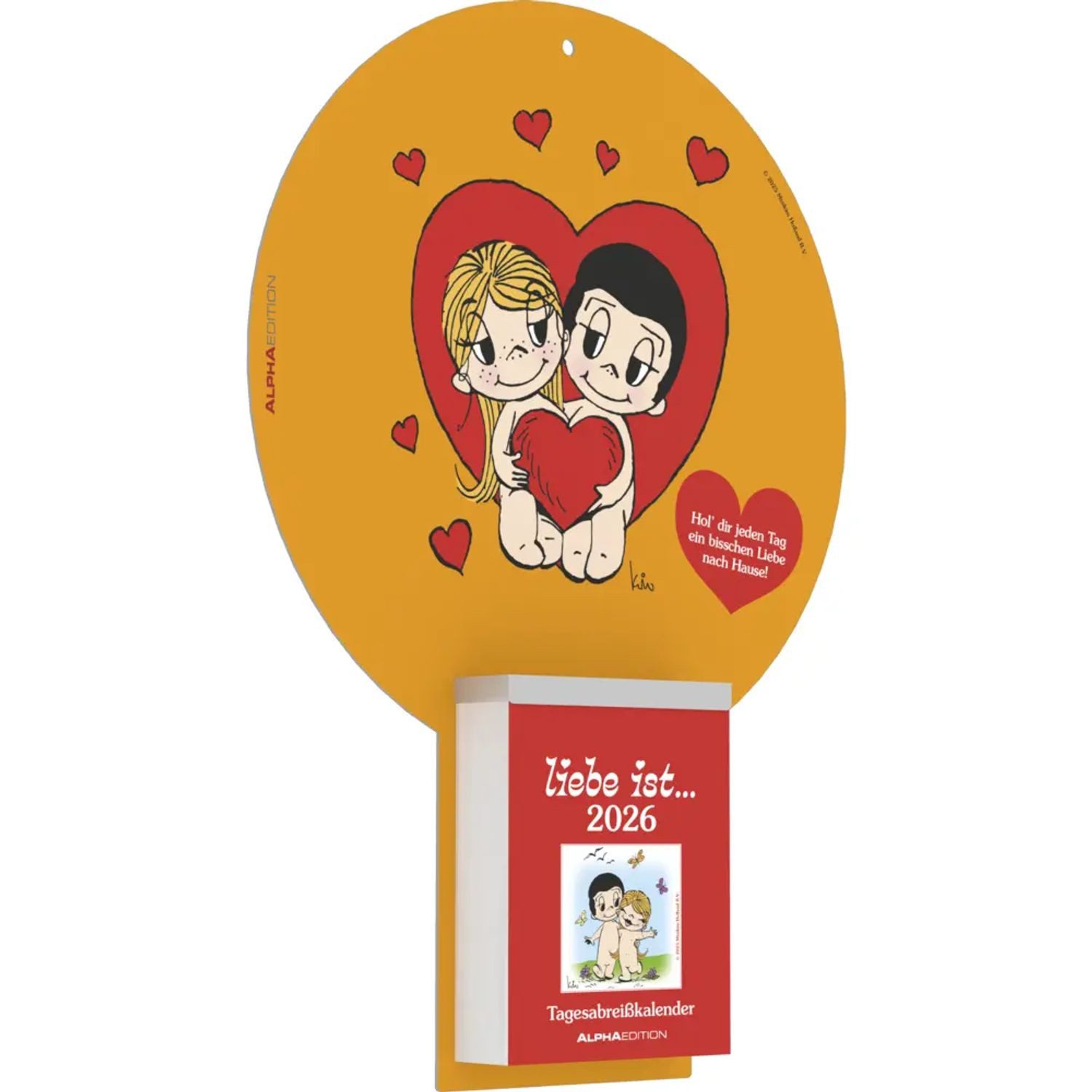 Alpha Edition Abreißkalender Alpha Edition - Liebe ist... 2026 - Abreißkalender 22,5×31,5 cm...