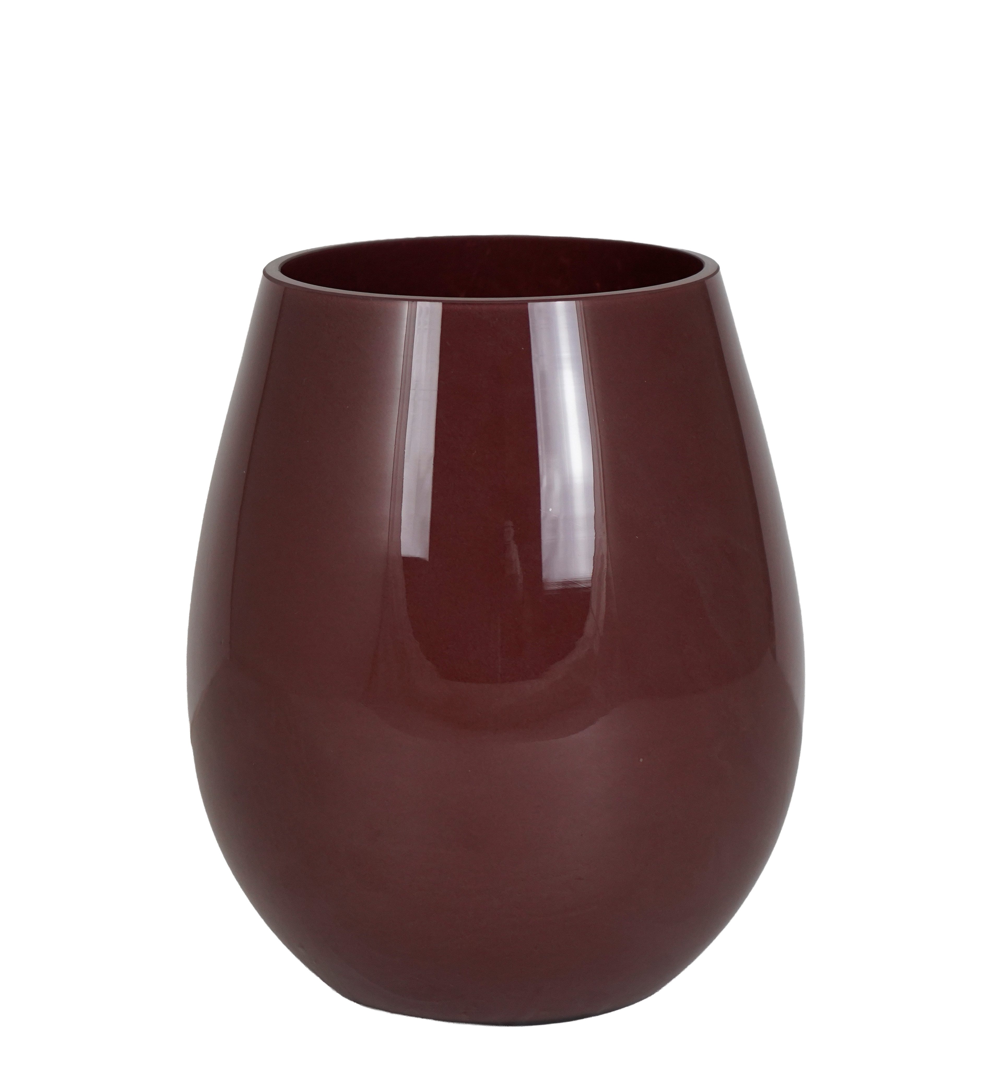 Kaheku Dekovase Kaheku, Vase Kübel Sanyo bauchig bordeaux, Ø 19 cm Höhe 23 cm, 4206683 (1 St)