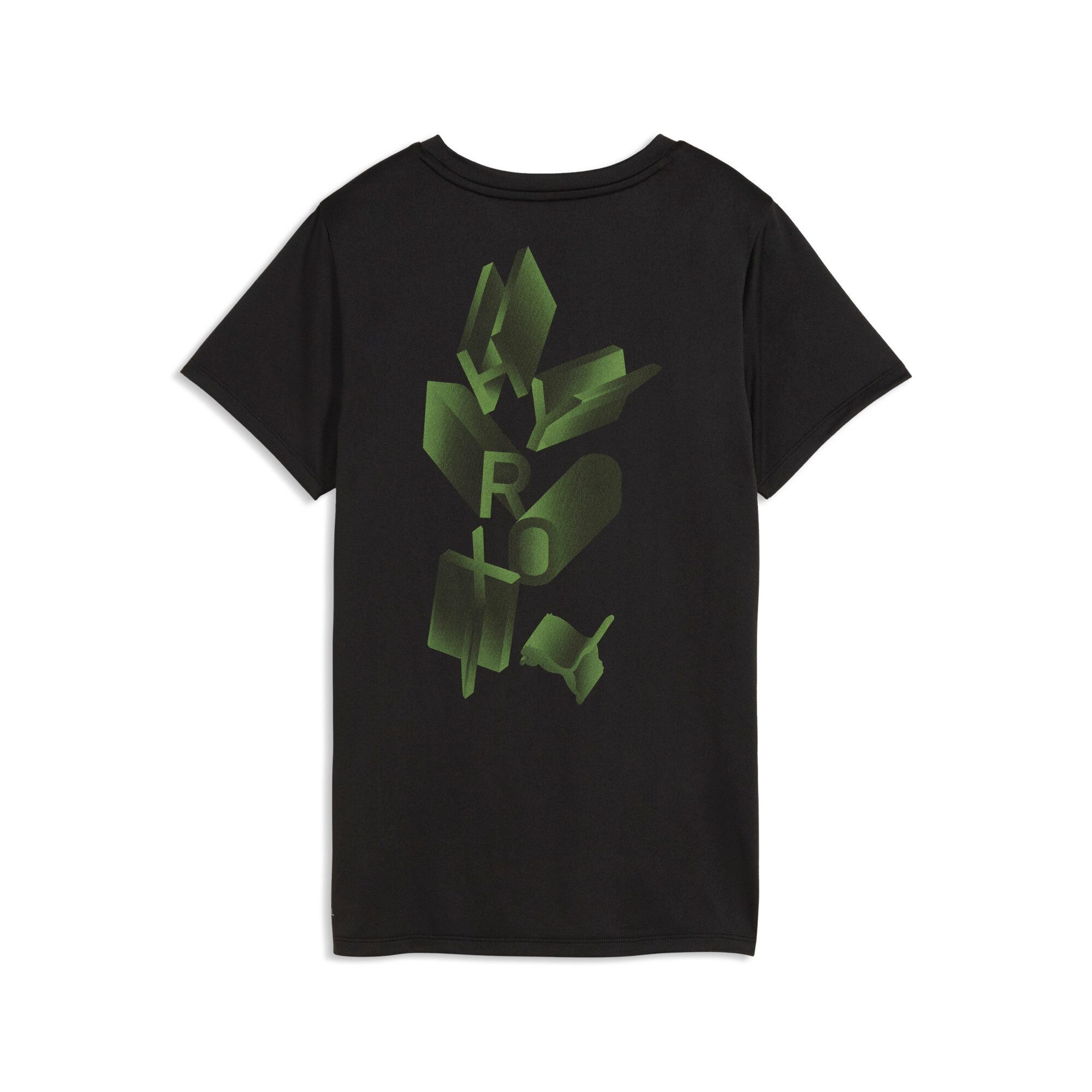 PUMA Trainingsshirt W X HYROX POLY GRAPHIC TEE Regular Fit, schnell trocknendes Material, atmungsaktiv – Bild 2 von 2
