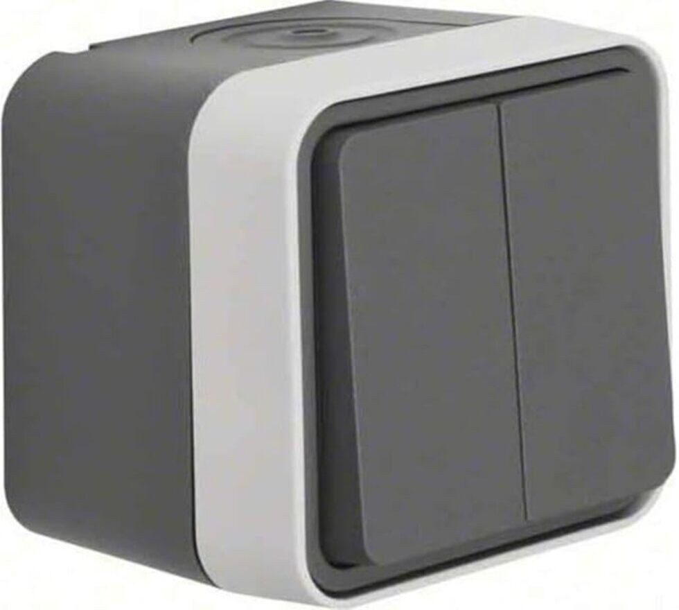 Berker Berker 30753505 Serienschalter Ap W.1 grau Mehrfachsteckdose