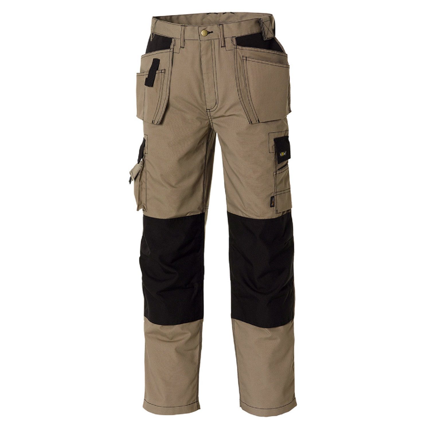 Arbeitshose Canvas (270 g/m) Bundhose PANAMA khaki/schwarz Größe 64