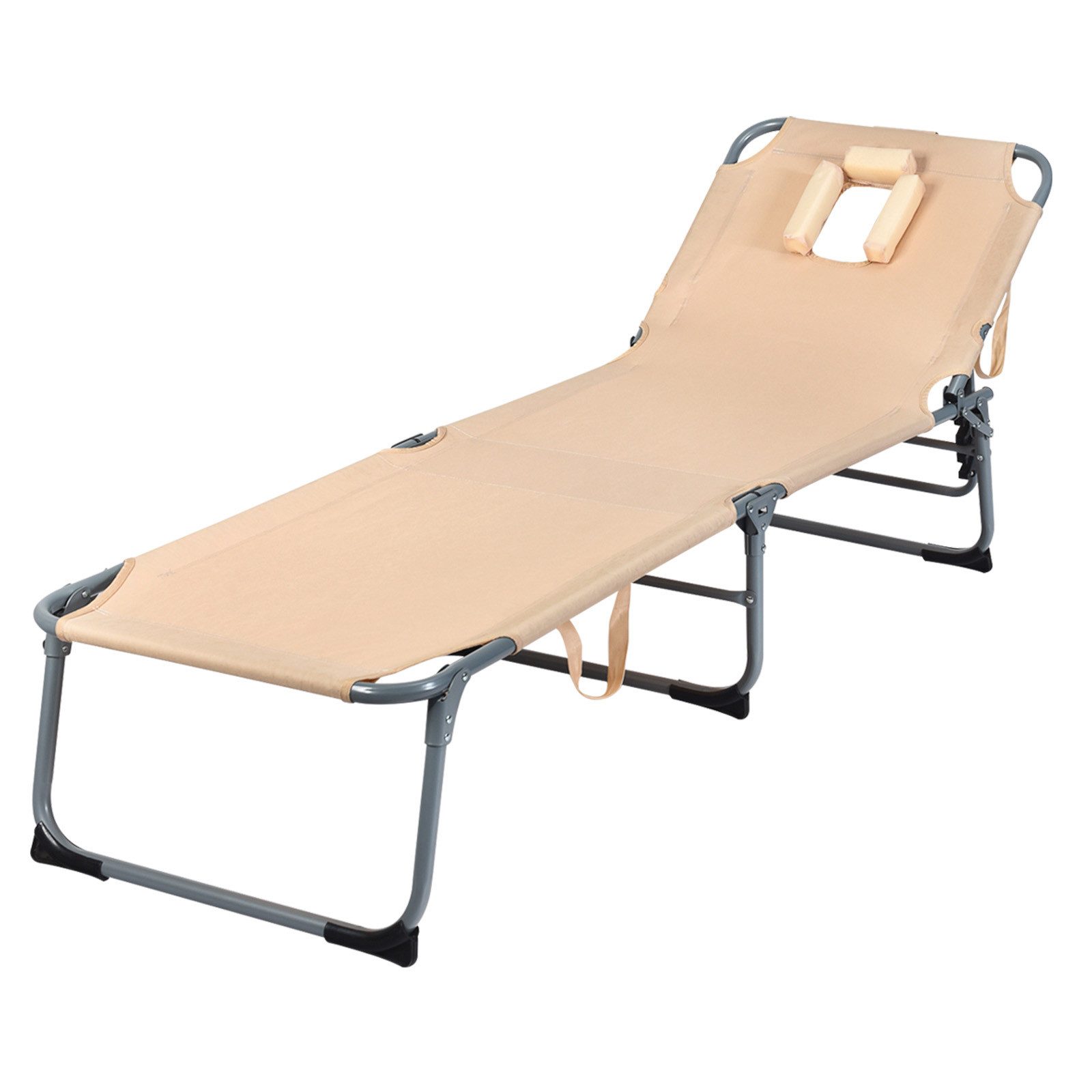 KOMFOTTEU Multifunktionsliege Faltbarer Strandliege, mit 5-Fach Verstellbarer Rückenlehne