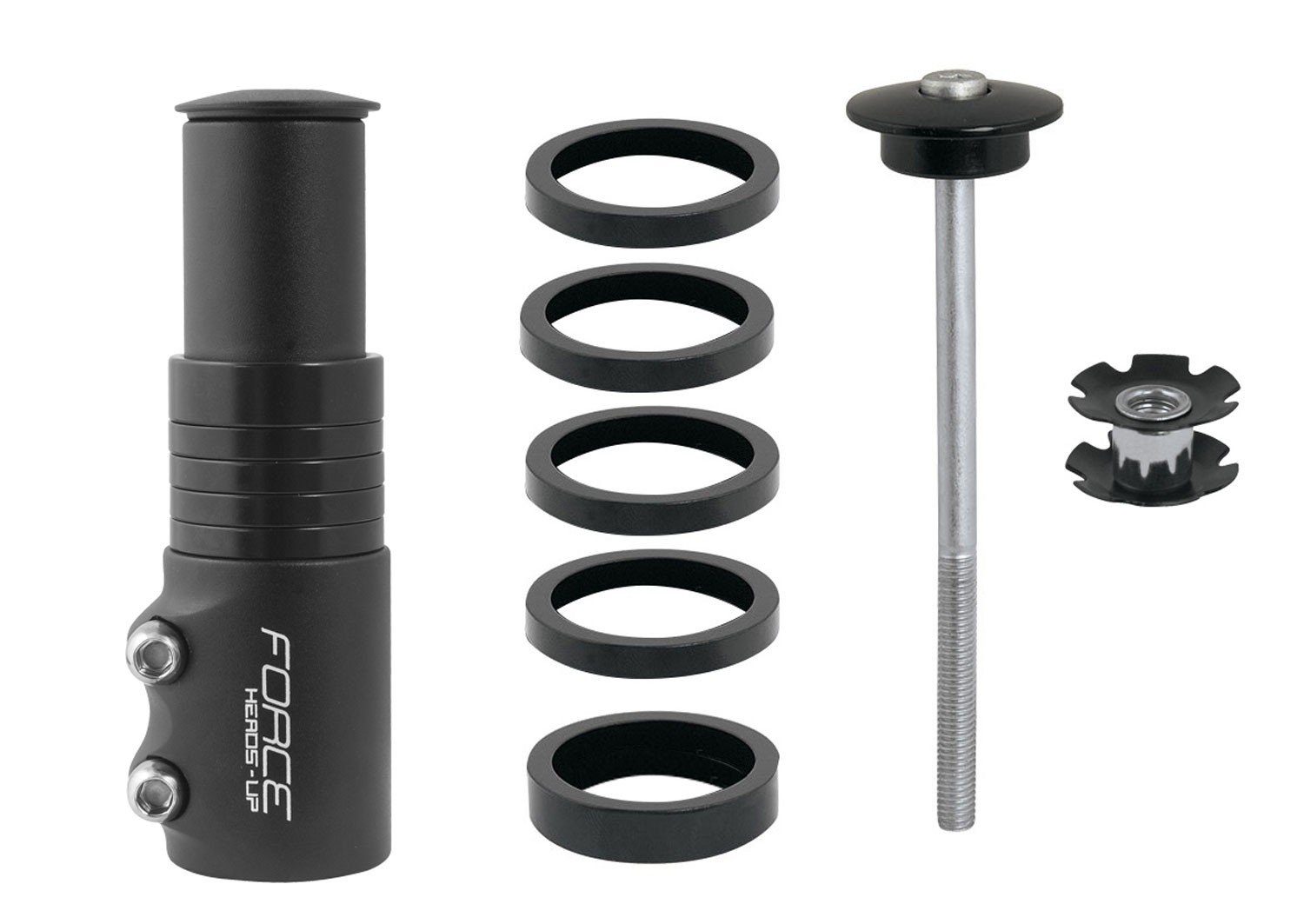 FORCE Lenkervorbau Force Verlängerung des 1 1/8“ Gabelschaftes um 65 mm