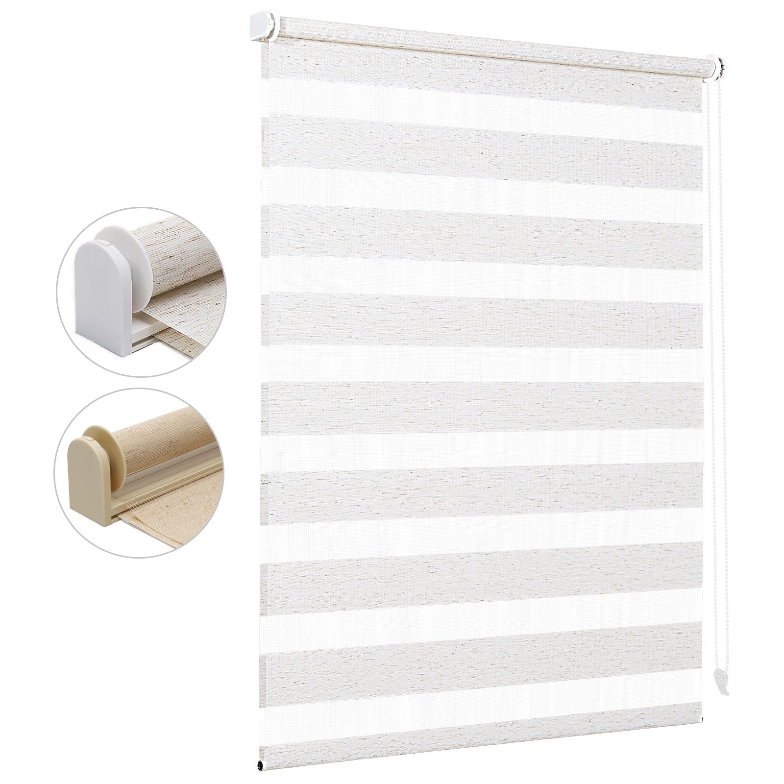 Doppelrollo Doppelrollo Klemmfix ohne Bohren Duo Rollo Leinenoptik Rollo Ja günstig online kaufen