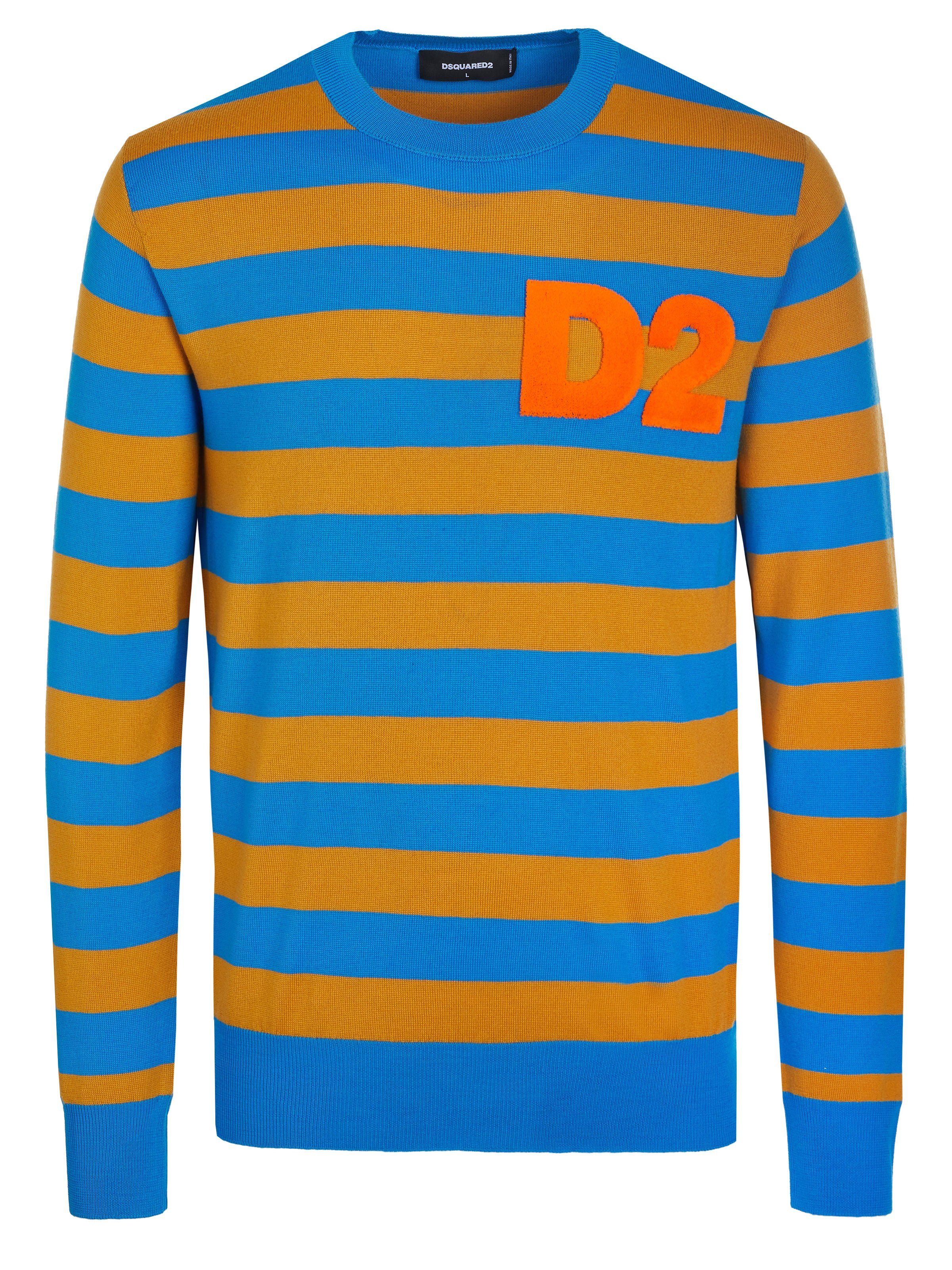 Dsquared2 Strickpullover Dsquared2 Pullover blau