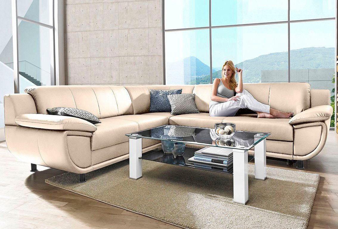 TRENDMANUFAKTUR Ecksofa Rondo wahlweise mit Schlaffunktion, günstig online kaufen