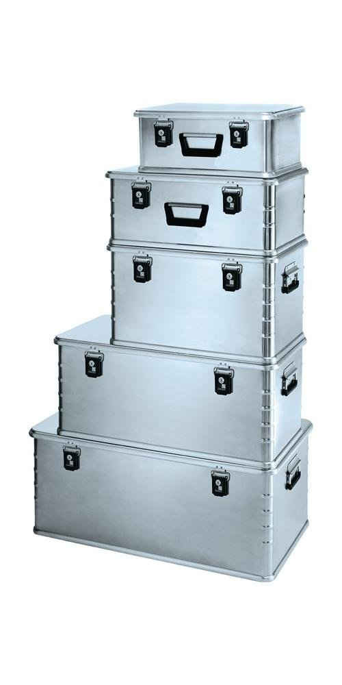 Zarges Aufbewahrungsbox Aluminiumbox Mini Plus L600xB400xH330mm 60 l mit Klappverschluss