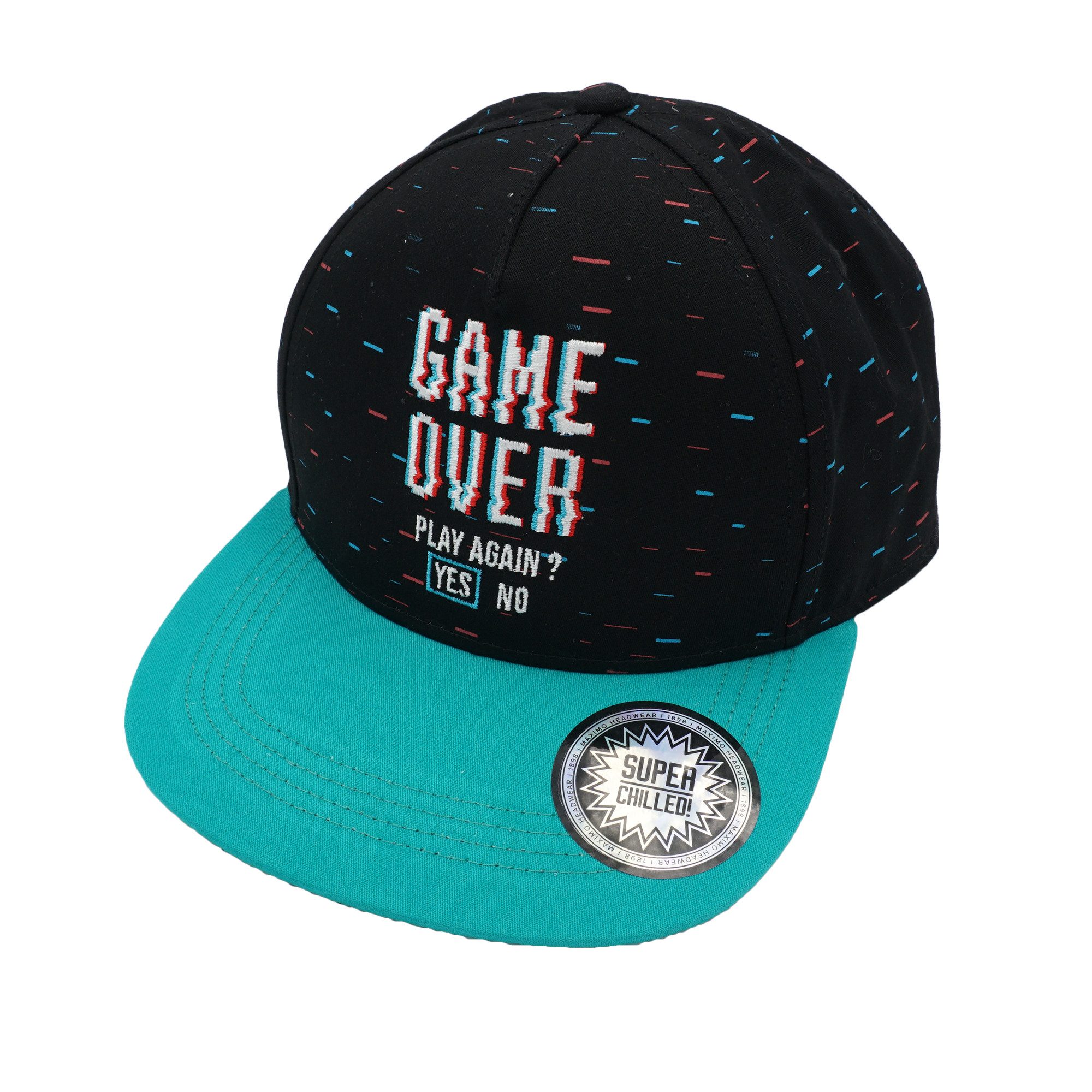 MAXIMO Flat Cap KIDS BOY-Cap Game over snap-back Verschluß (1-St)