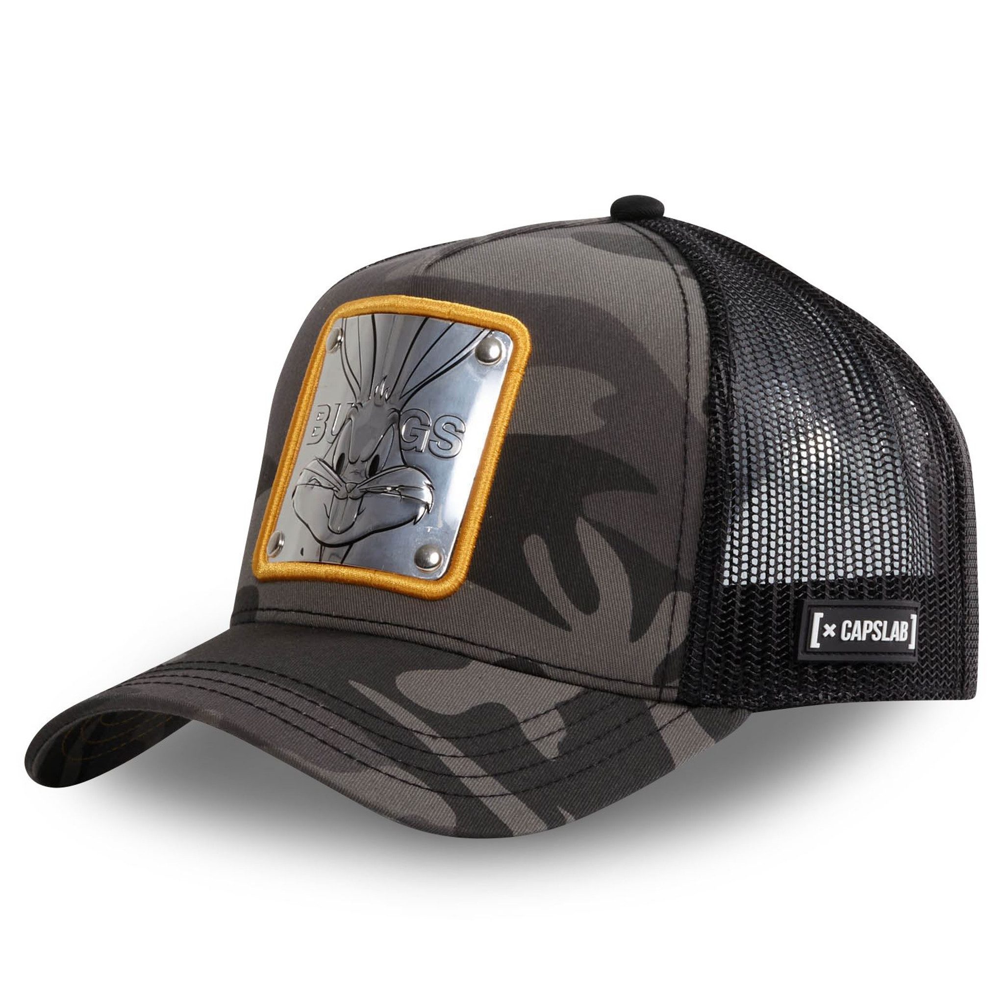 Capslab Trucker Cap CAPSLAB X LOONEY TUNES - Bugs Bunny Trucker Cap Dark Camo (Basecap, Basecap, Meshcap, Trucker Kappe) Camouflage Muster