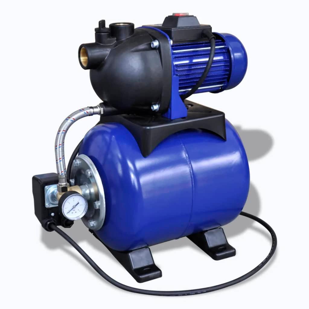 Wasserpumpe Hauswasserwerk Gartenpumpe Motorpumpe Pumpe Elektronik 1200w Blau