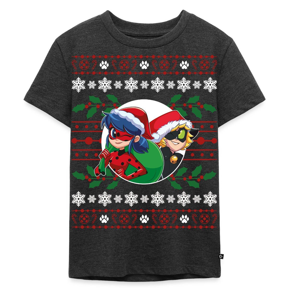 T-Shirt Miraculous Ladybug Und Cat Noir Ugly Christmas Kinder Premium T-Shirt
